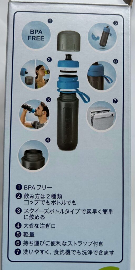 ブリタ浄水器付き水筒 外箱