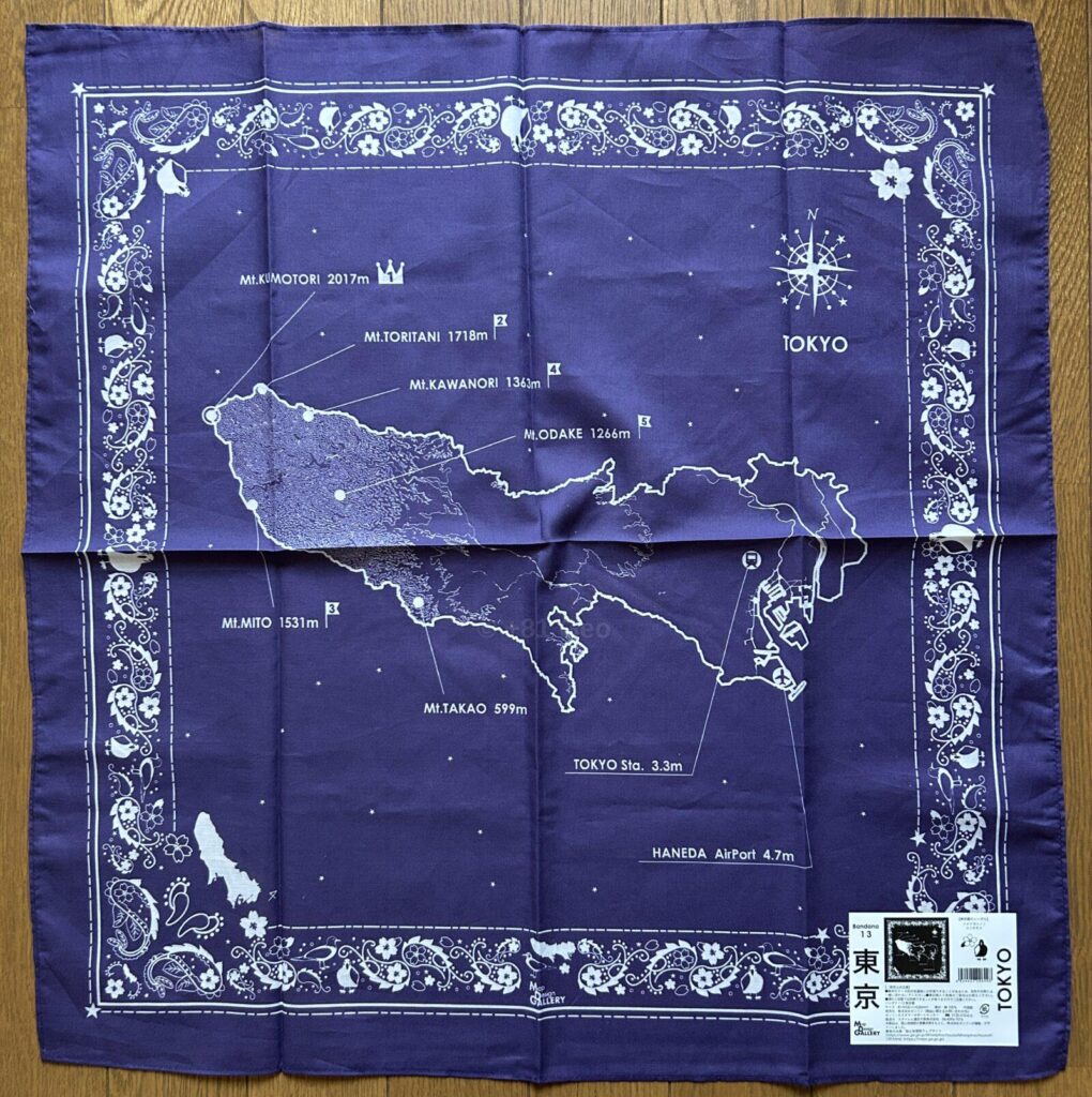 東京都の地図バンダナ