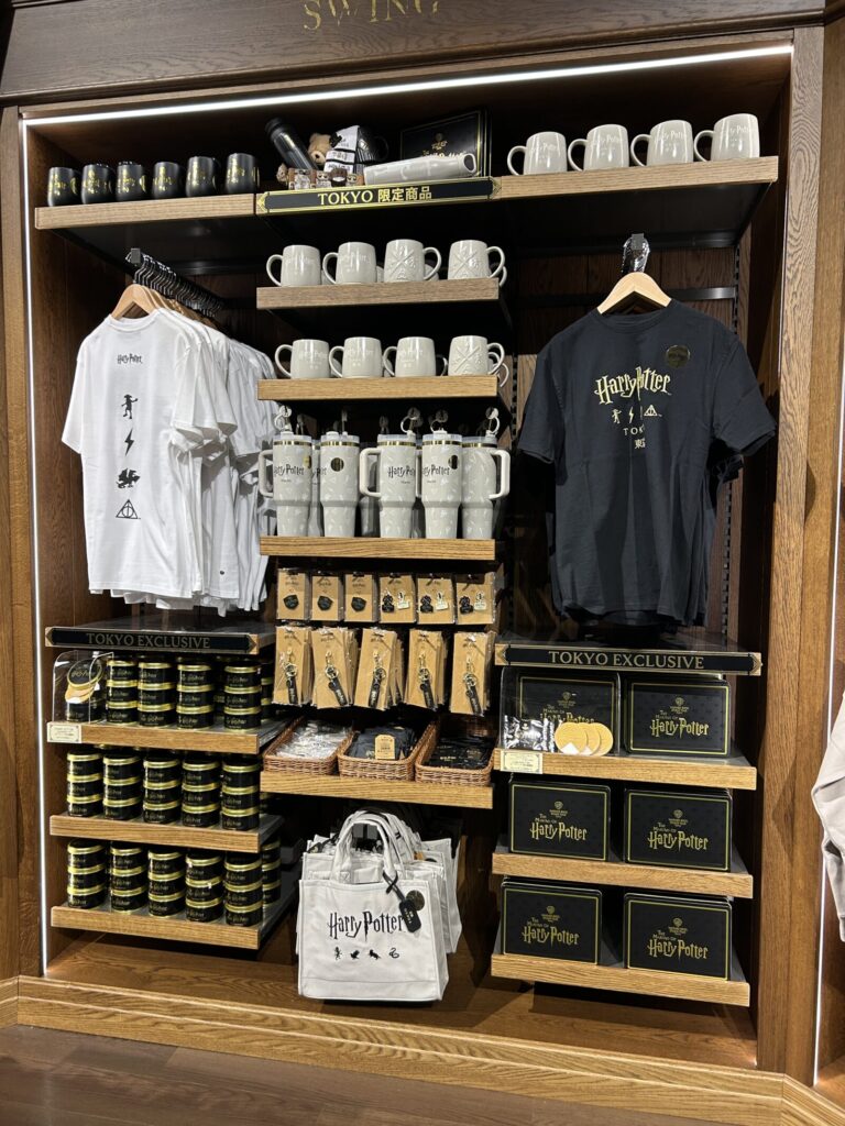 ハリーポッタースタジオ東京限定Tシャツなどのお土産