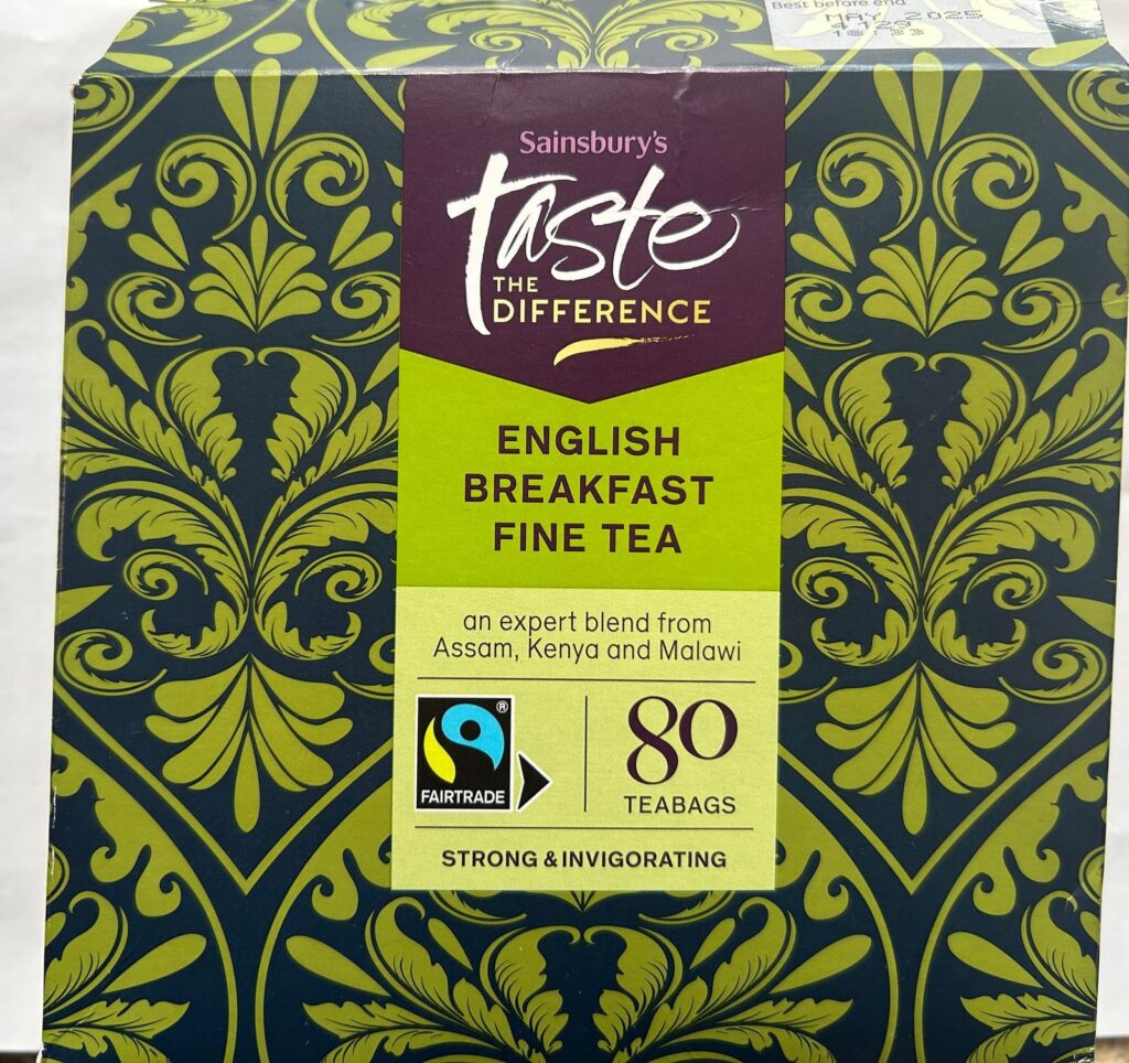 セインズベリーズ Taste the Difference イングリッシュブレックファストティーの箱
